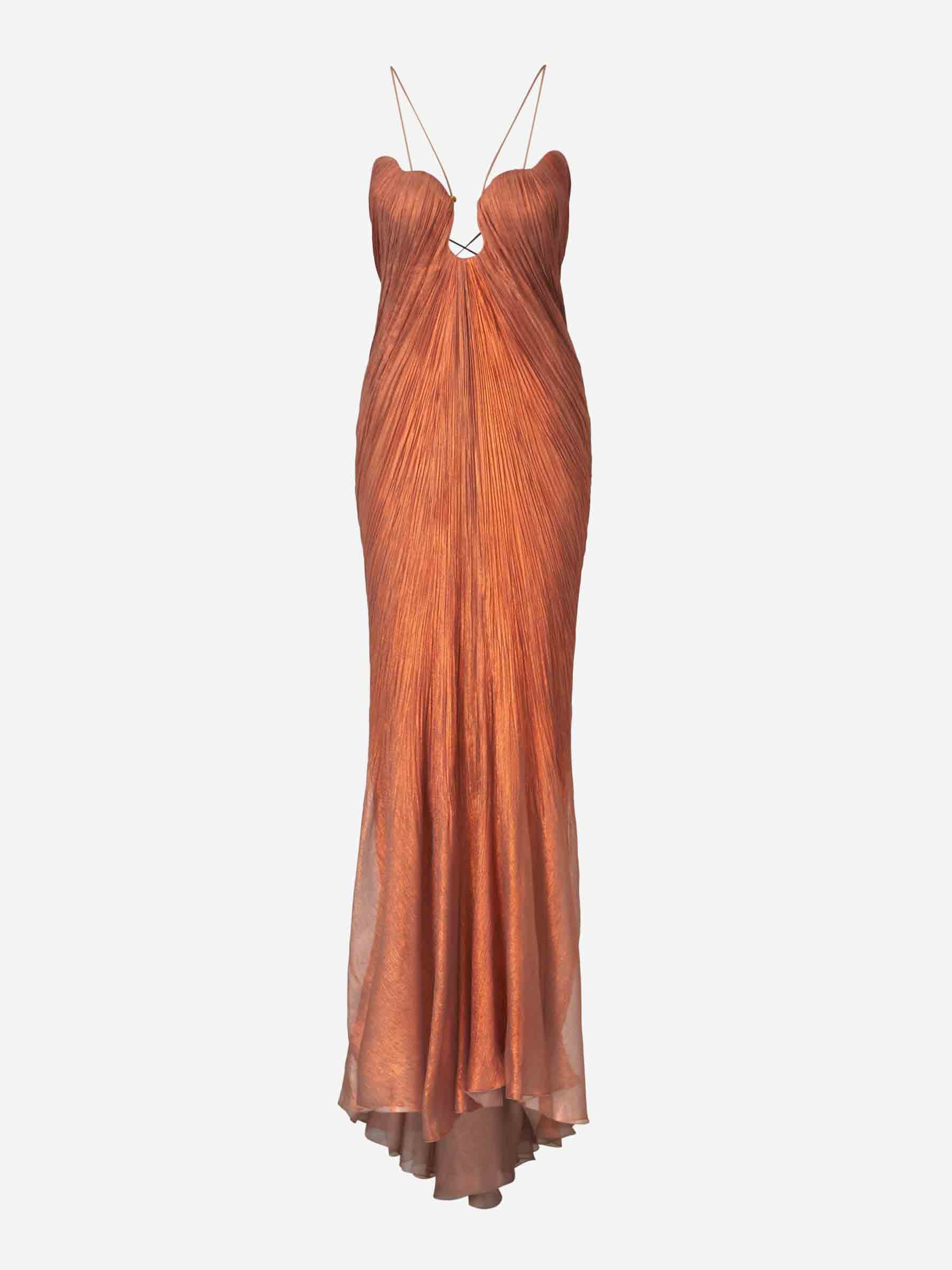 Maria Lucia Hohan Mujer Barcelona Vestido Maxi Raisa color Salmon sku 732-001510 02 - Foto 1