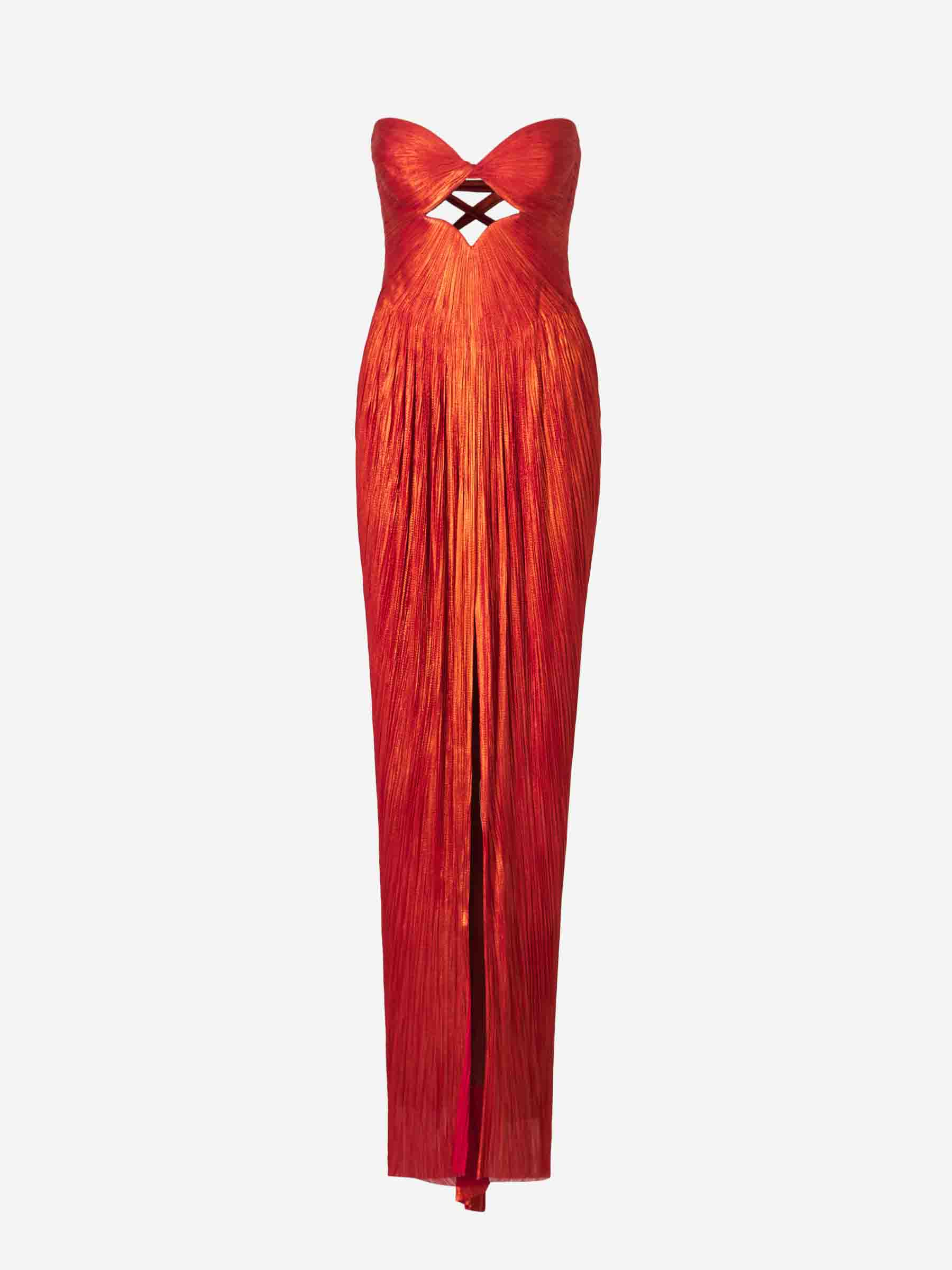 Maria Lucia Hohan Mujer Barcelona Vestido Maxi Stephanie color Naranja sku 732-001512 02 - Foto 1