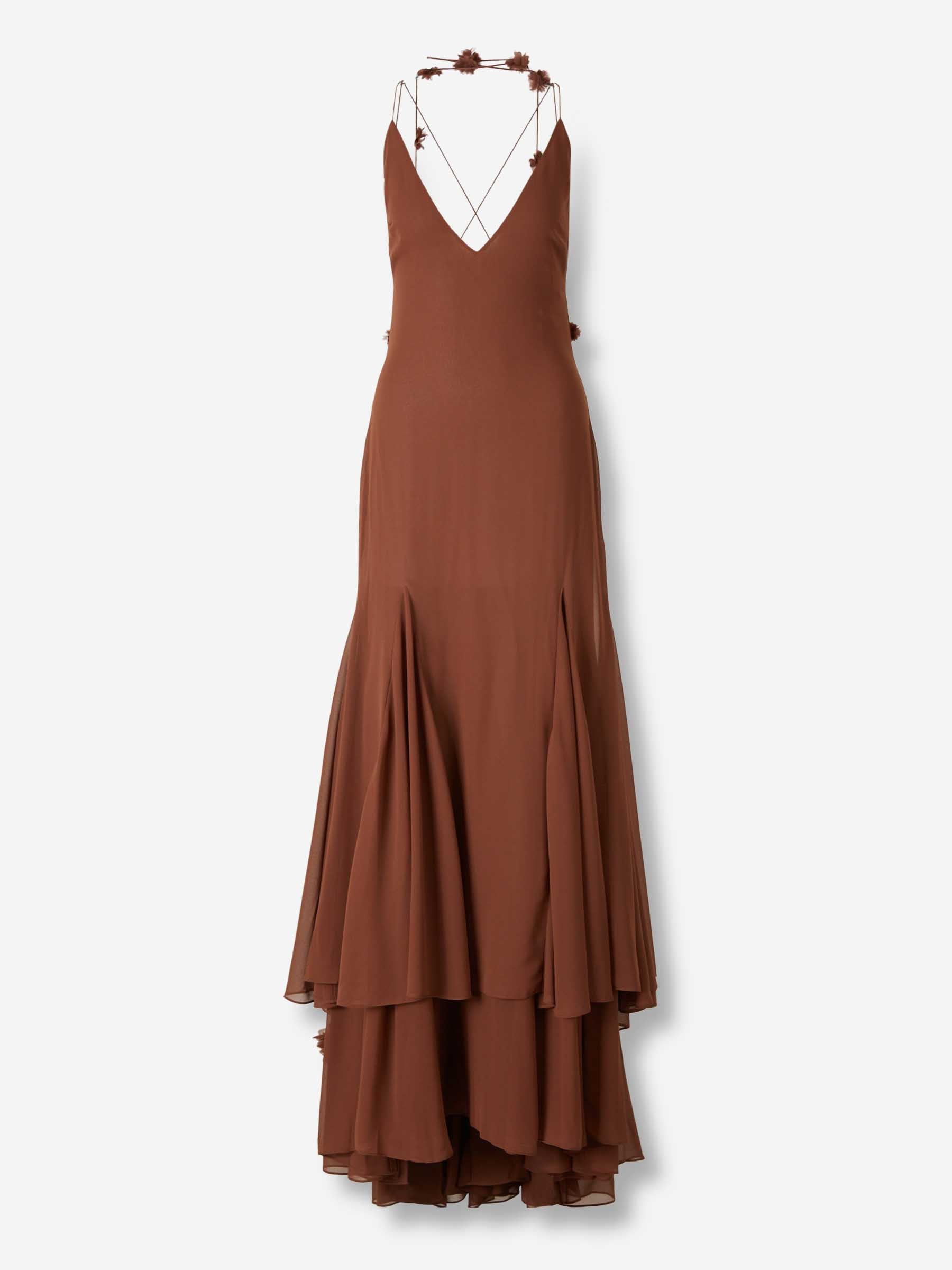 Retrofête Mujer Barcelona Vestido Maxi Deena color Marrón sku 732-001530 01 - Foto 1
