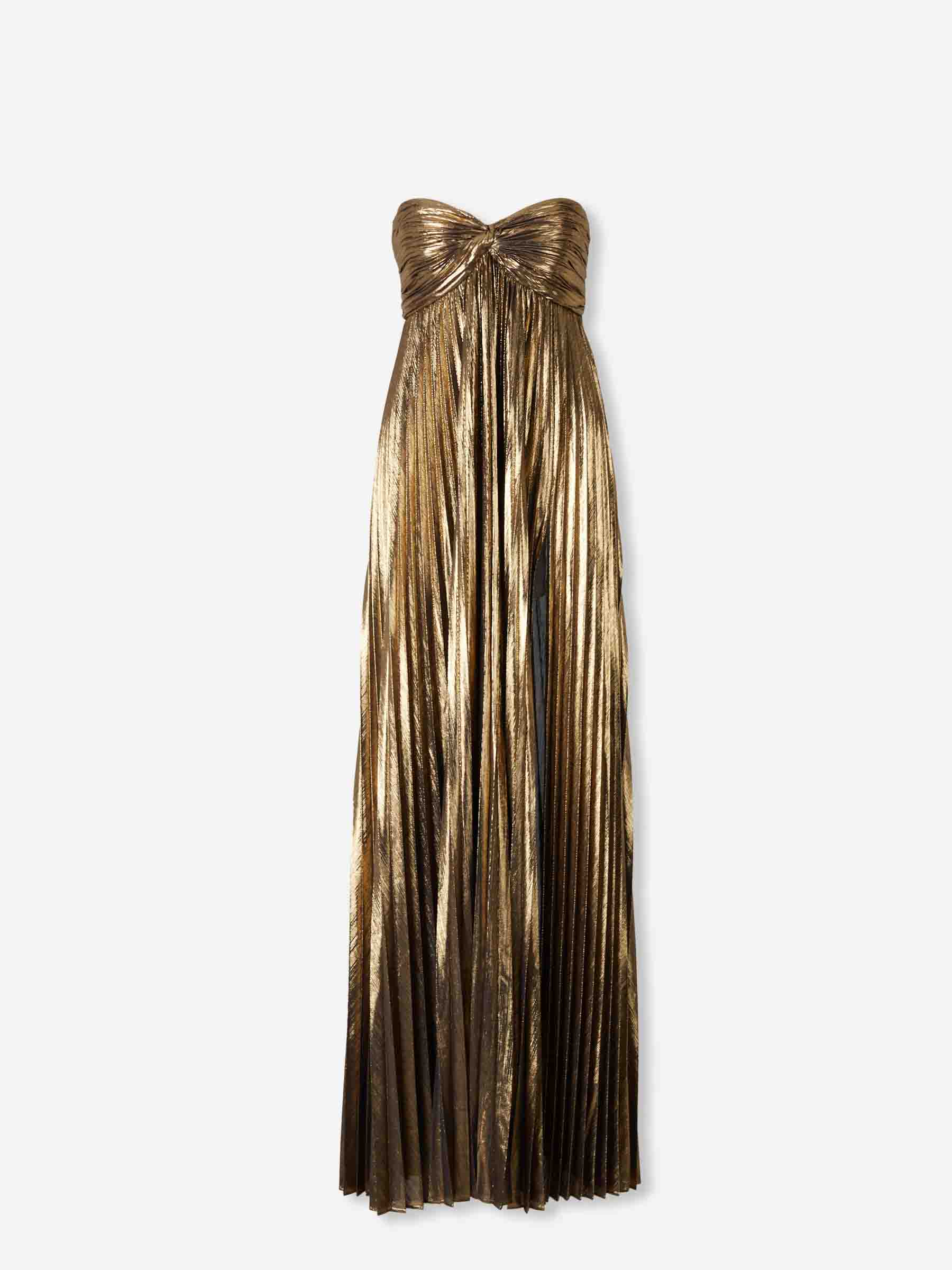 Retrofête Mujer Barcelona Vestido Maxi Zoa color Dorado sku 732-001531 01 - Foto 1