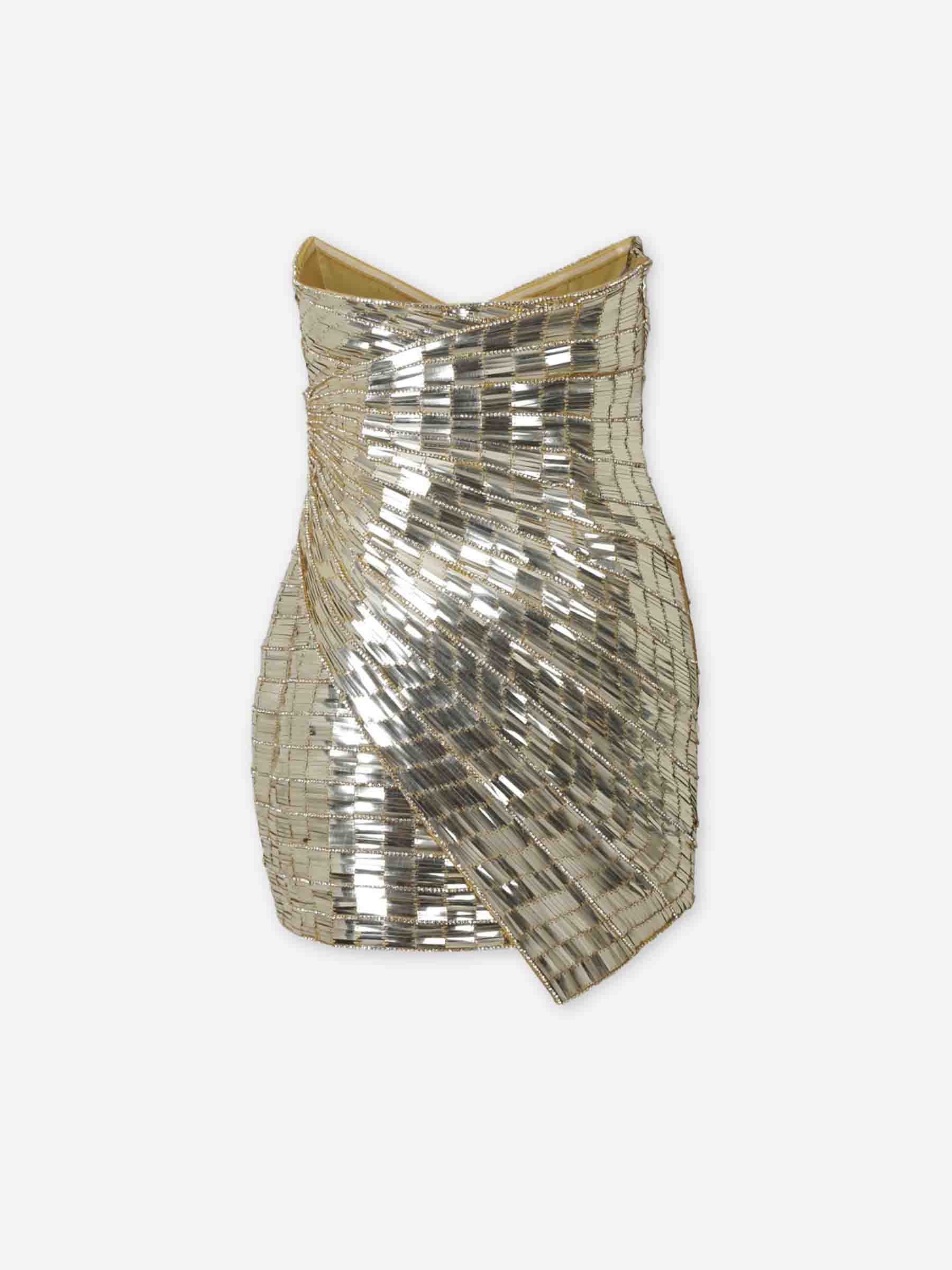 Retrofête Mujer Barcelona Vestido Mini Aura color Dorado sku 732-001533 01 - Foto 2