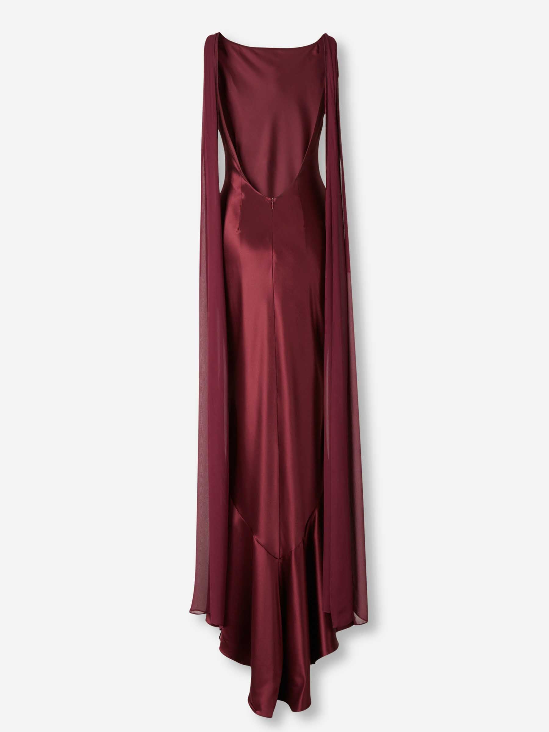 Retrofête Mujer Barcelona Vestido Maxi Julia color Burdeos sku 732-001534 01 - Foto 2