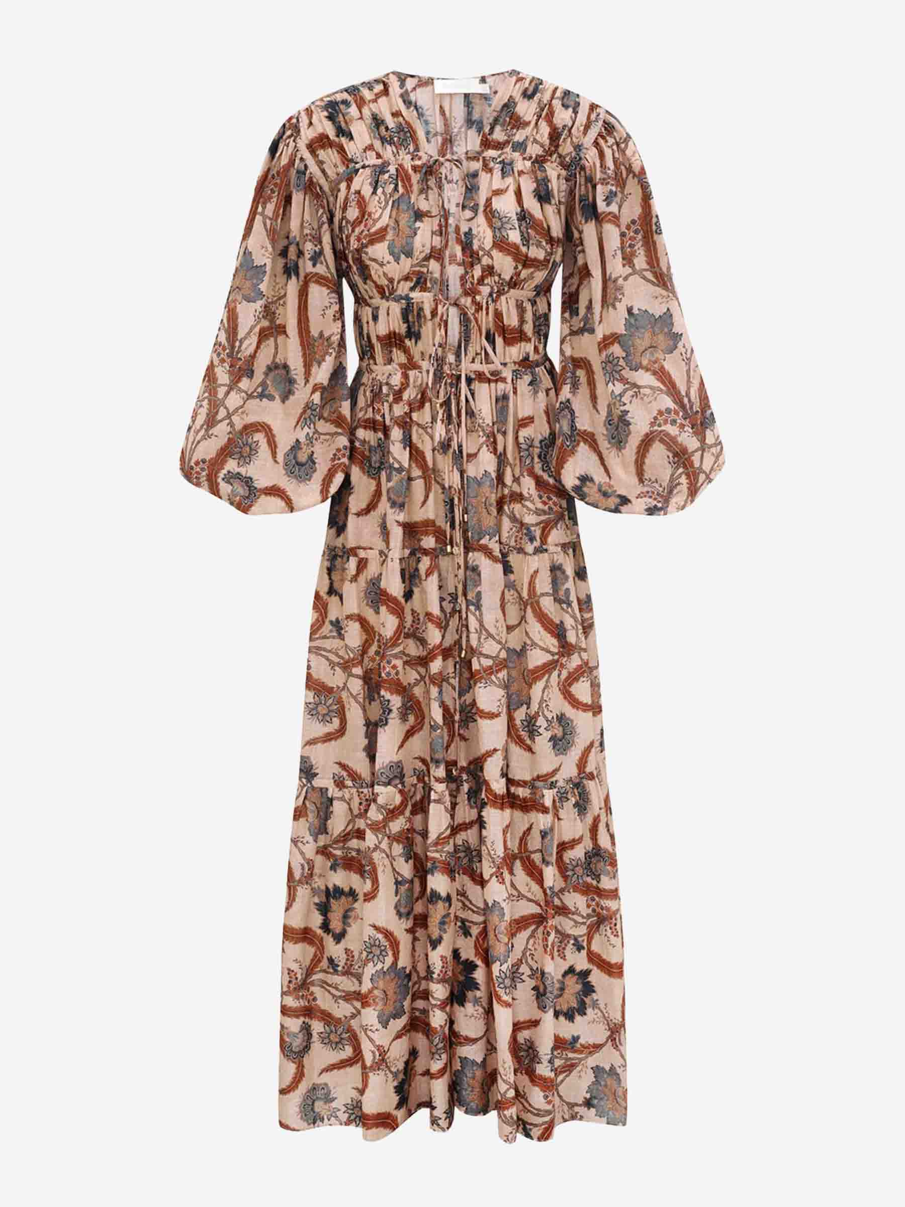 Zimmermann Mujer Barcelona Vestido Maxi Lazos color Camel sku 732-001537 01 - Foto 1