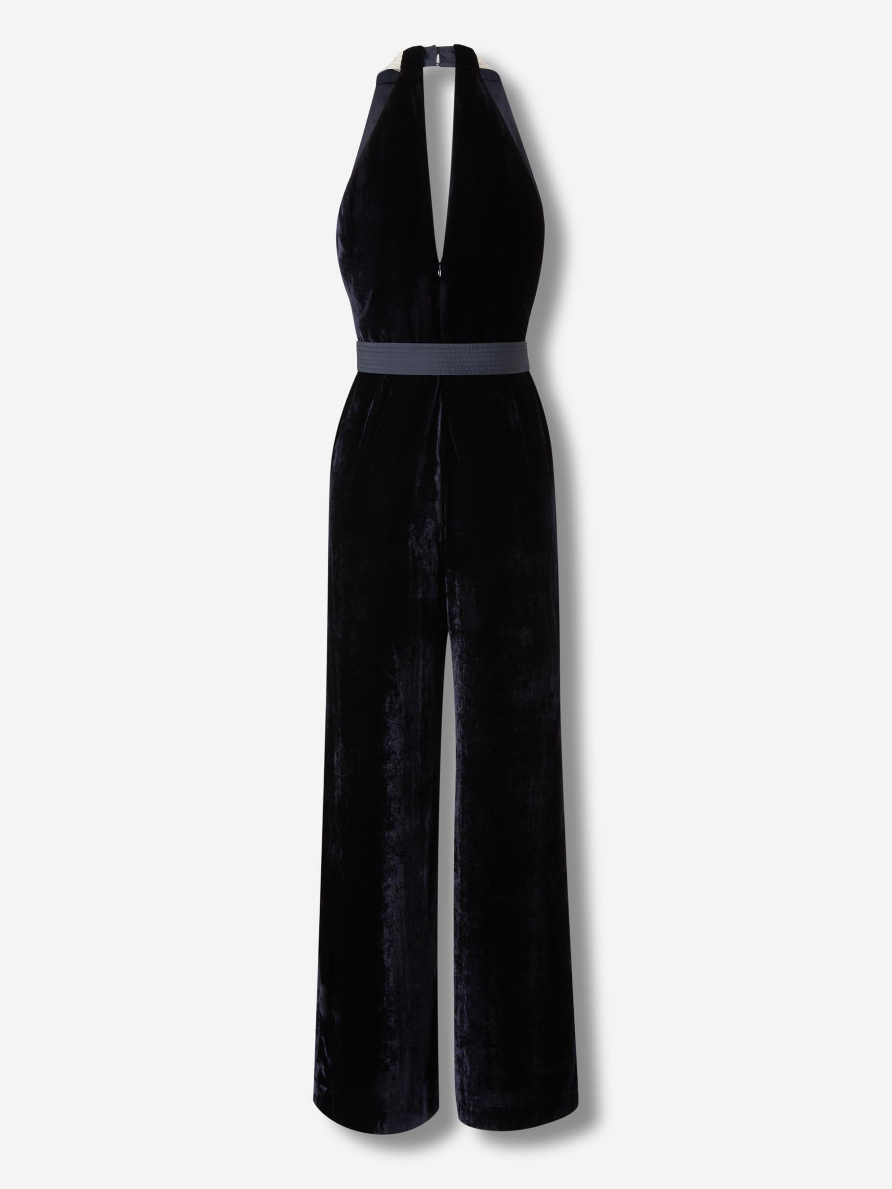 Peserico Mujer Barcelona Vestido Maxi Velvet color Azul Noche sku 732-001538 01 - Foto 2