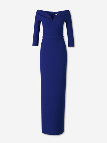 Safiyaa Mujer Barcelona Vestido Maxi Pliegues color Azul sku 732-001541 01 - Foto 1