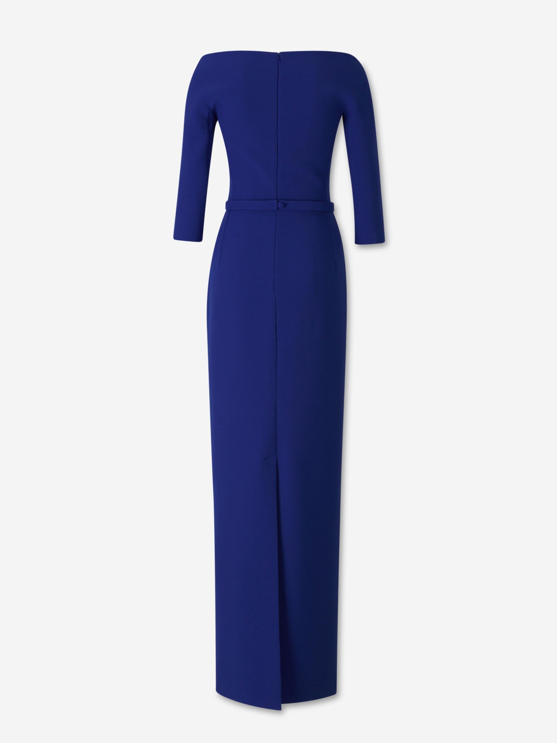 Safiyaa Mujer Barcelona Vestido Maxi Pliegues color Azul sku 732-001541 01 - Foto 2