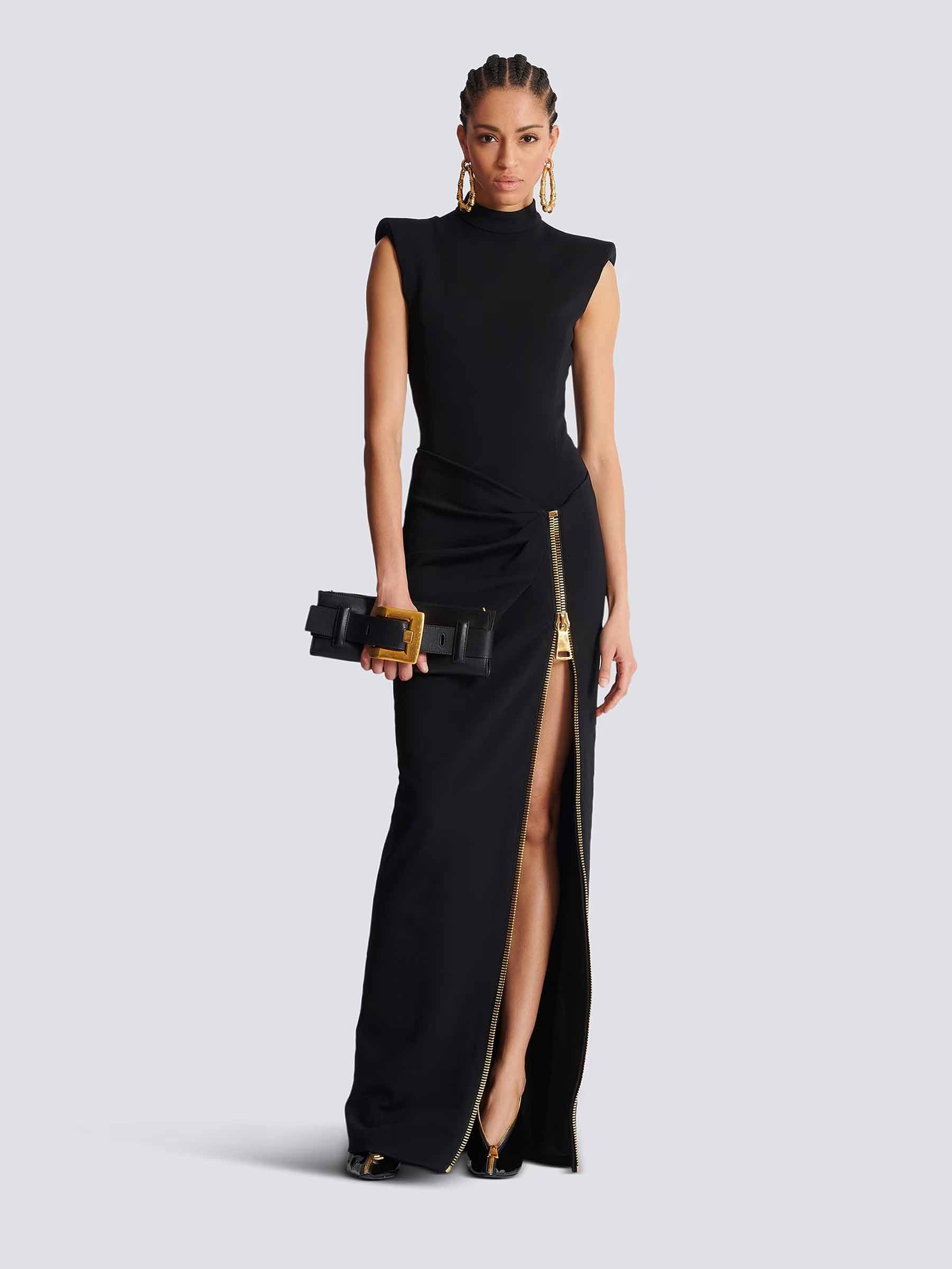 Balmain Mujer Barcelona Vestido Maxi Cremallera color Negro sku 732-001556 01 - Foto 2