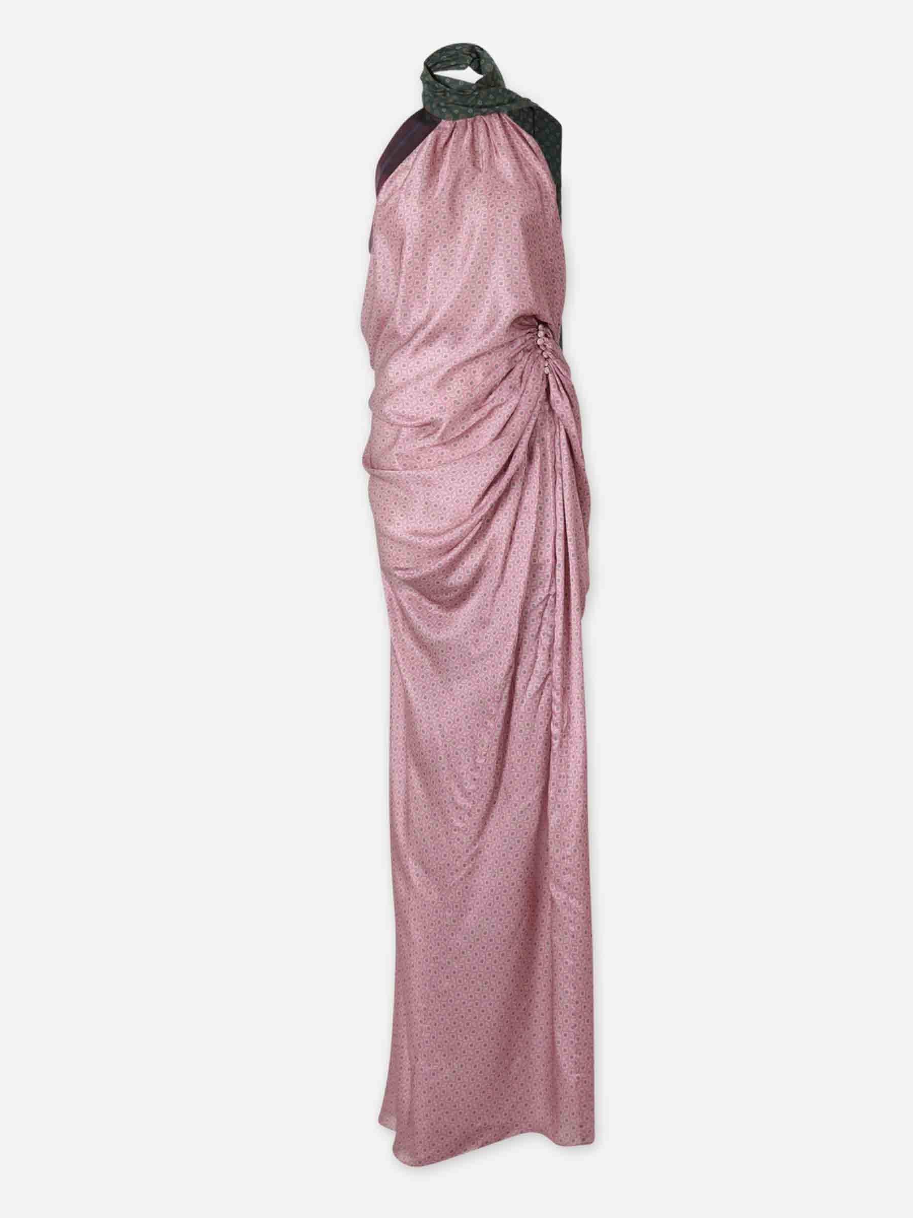 Dries Van Noten Mujer Barcelona Vestido Maxi Seda color Rosa Envejecido sku 732-001561 01 - Foto 1