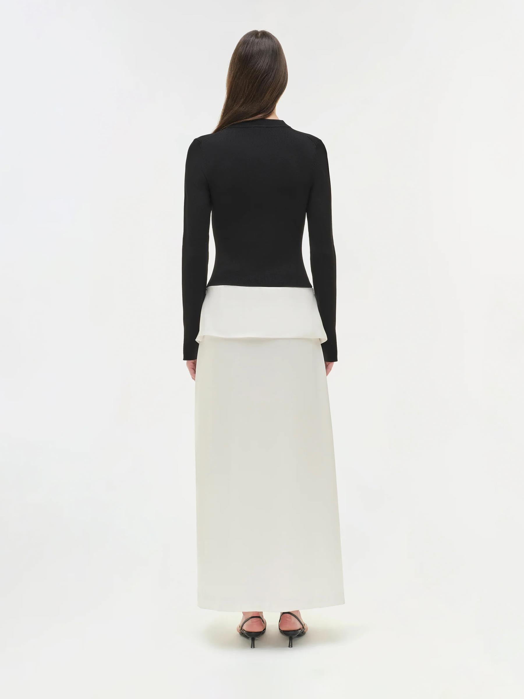 Simkhai Mujer Barcelona Vestido Midi Ornella color Blanco Y Negro sku 732-001564 01 - Foto 2