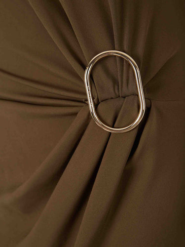Roland Mouret Mujer Barcelona Vestido Maxi Jersey color Verde Militar sku 732-001571 01 - Foto 3