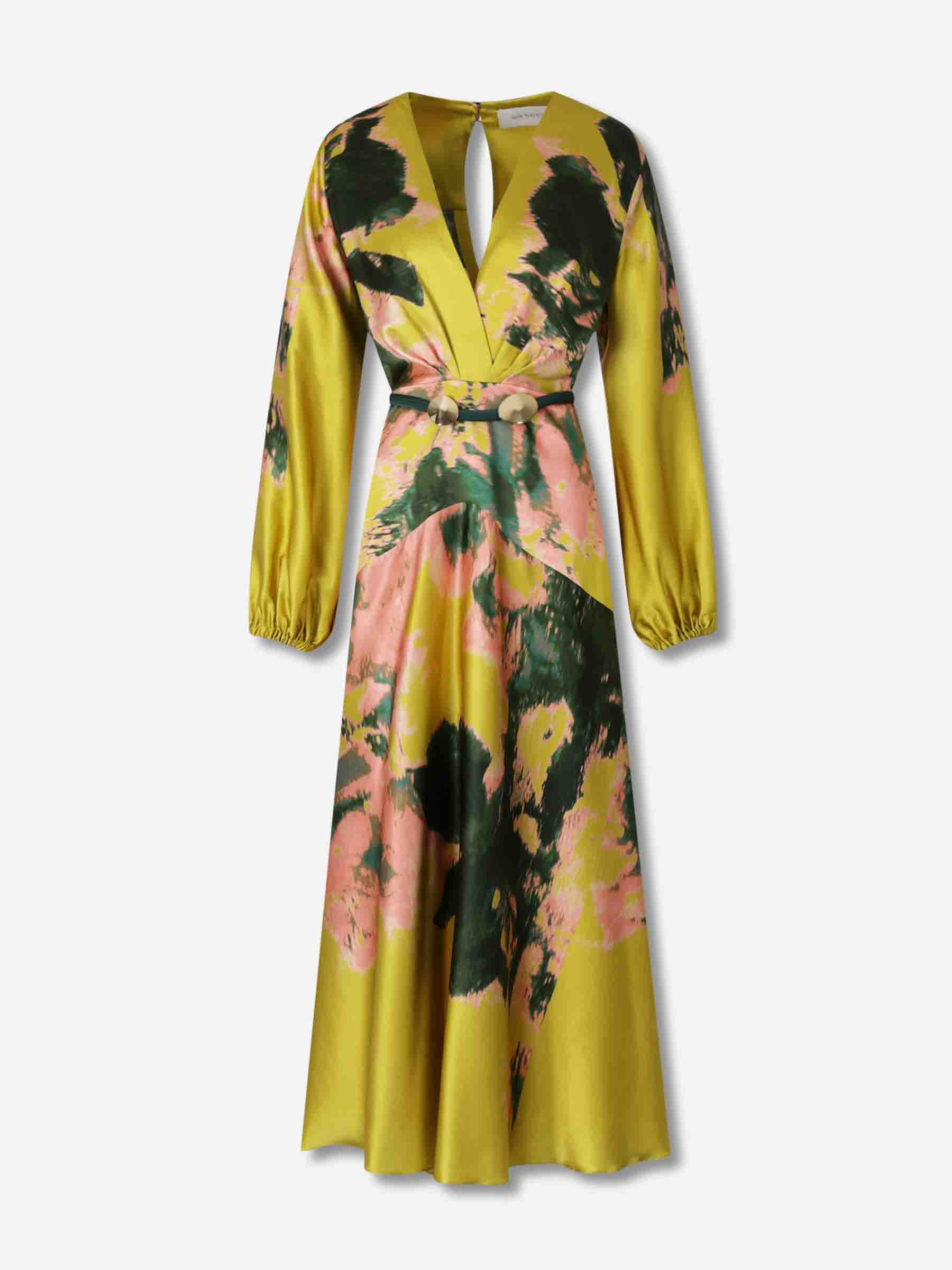 Silvia Tcherassi Mujer Barcelona Vestido Midi Lima color Amarillo Limón sku 732-001573 01 - Foto 1