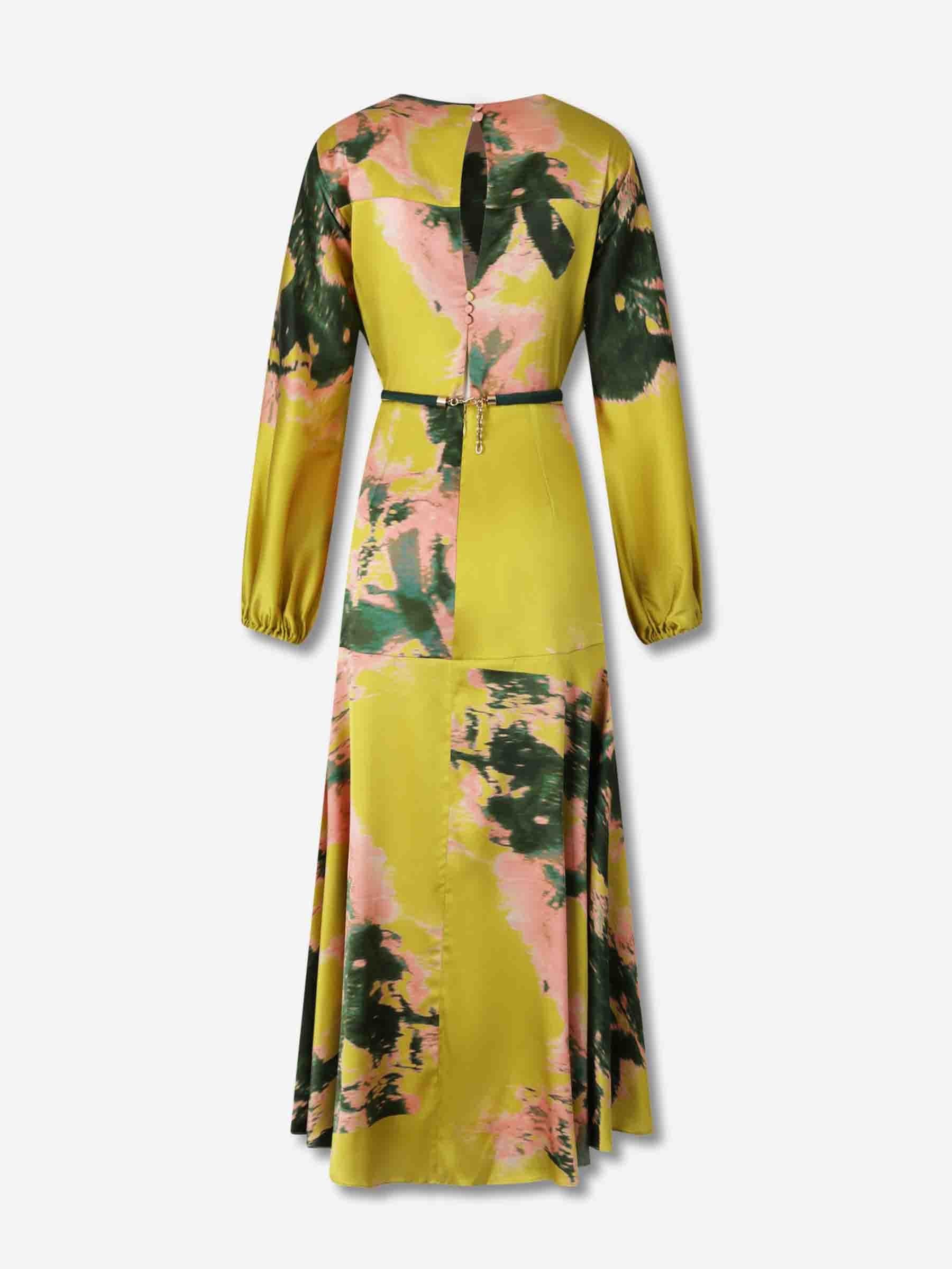 Silvia Tcherassi Mujer Barcelona Vestido Midi Lima color Amarillo Limón sku 732-001573 01 - Foto 2