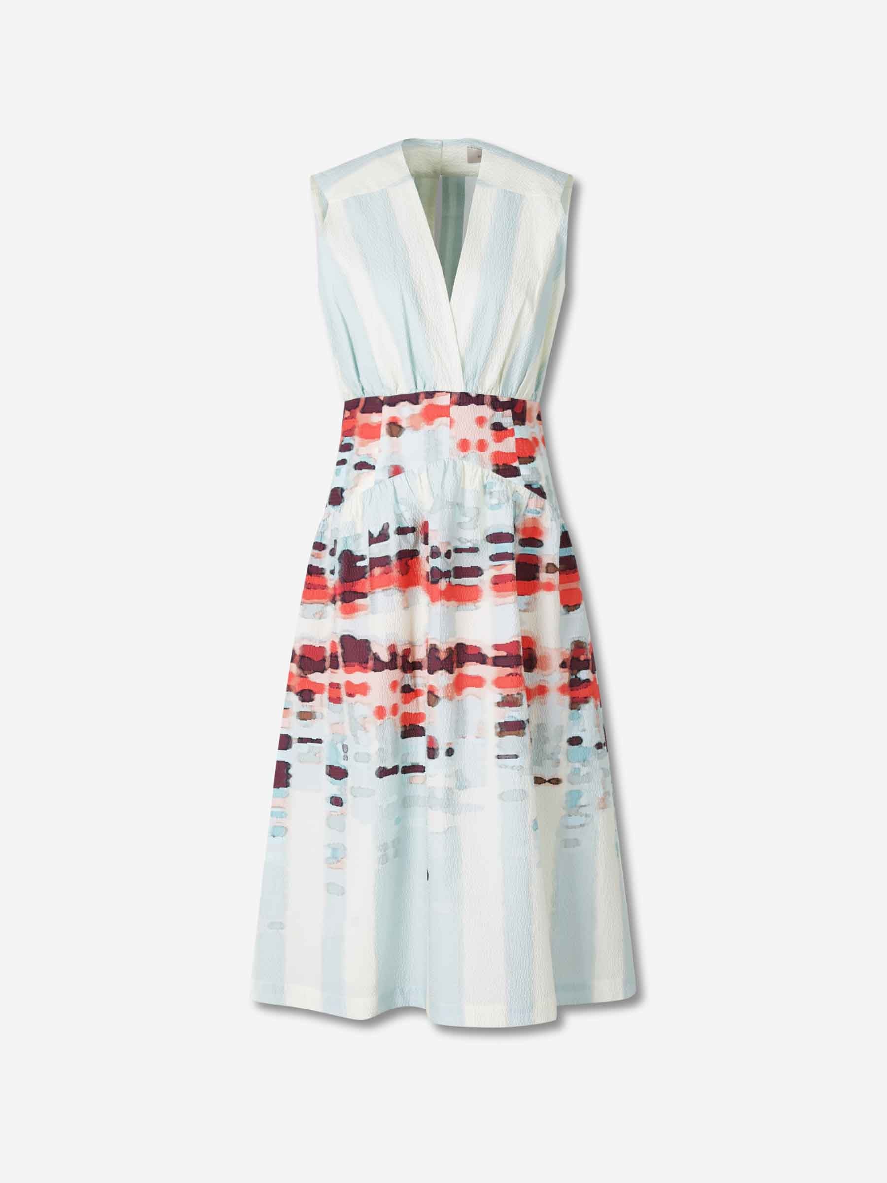 Silvia Tcherassi Mujer Barcelona Vestido Midi Seersucker color Multicolor sku 732-001576 01 - Foto 1