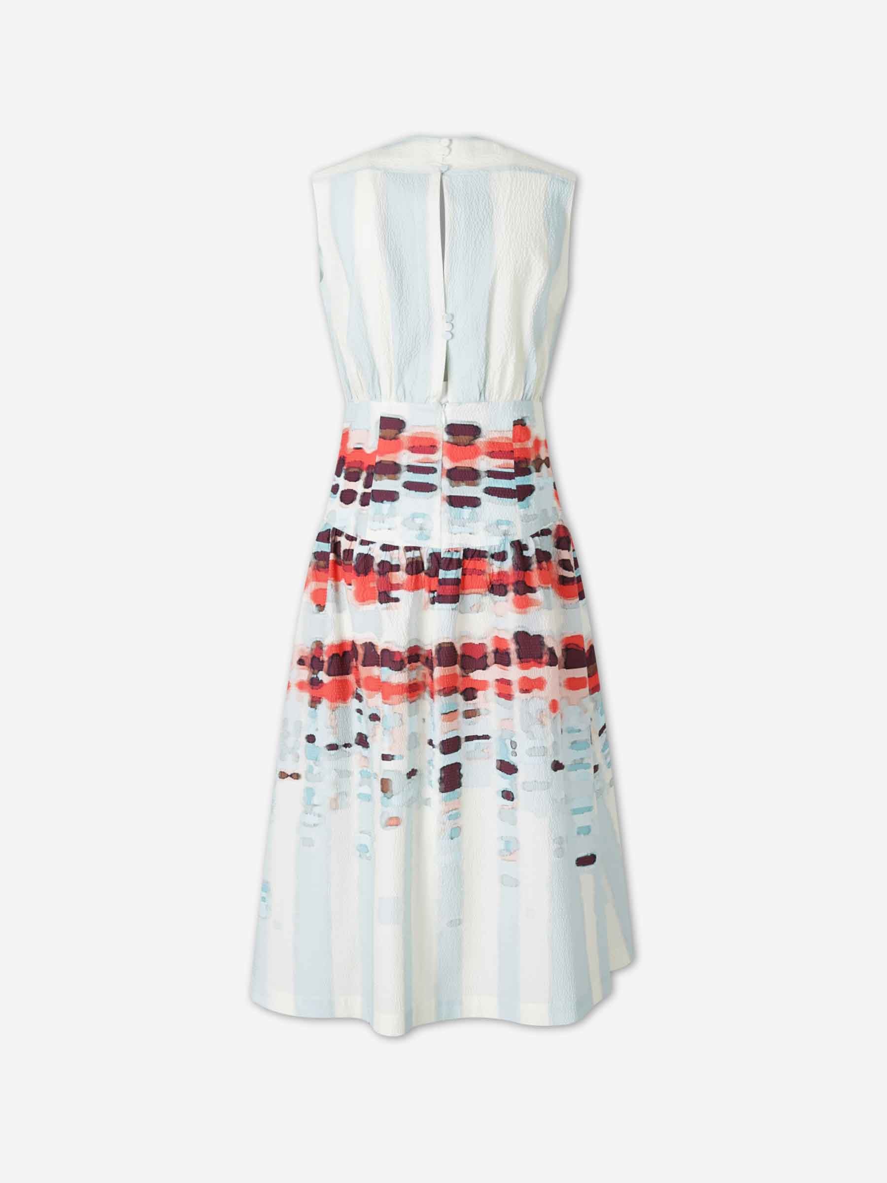 Silvia Tcherassi Mujer Barcelona Vestido Midi Seersucker color Multicolor sku 732-001576 01 - Foto 2