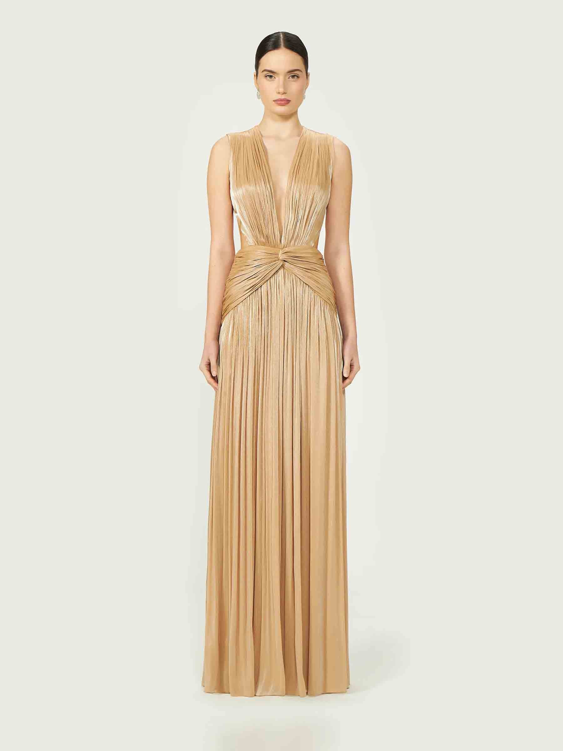 Costarellos Mujer Barcelona Vestido Maxi Silla color Beige sku 732-001581 01 - Foto 2