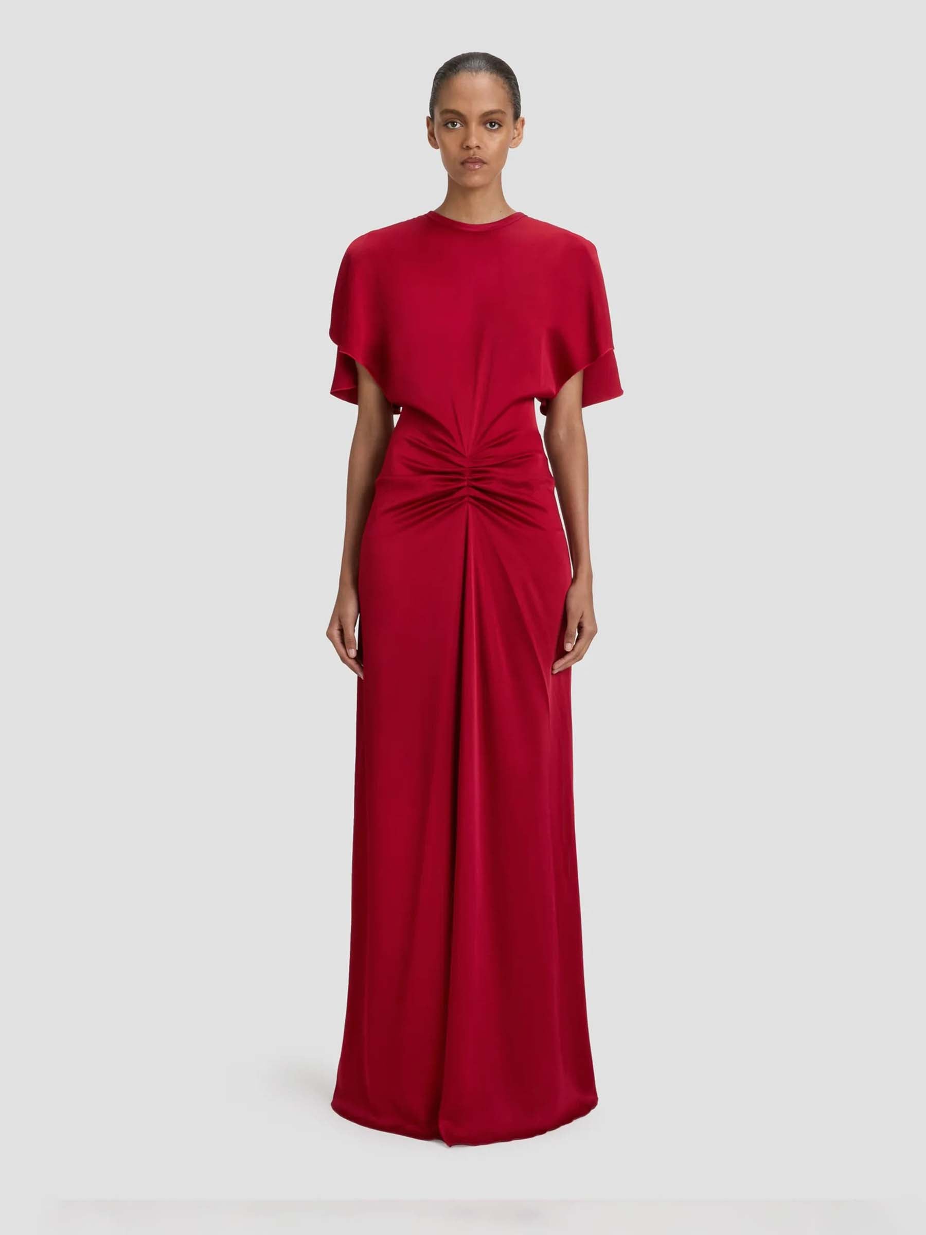 Victoria Beckham Mujer Barcelona Vestido Maxi Fruncido color Rojo sku 732-001584 02 - Foto 1