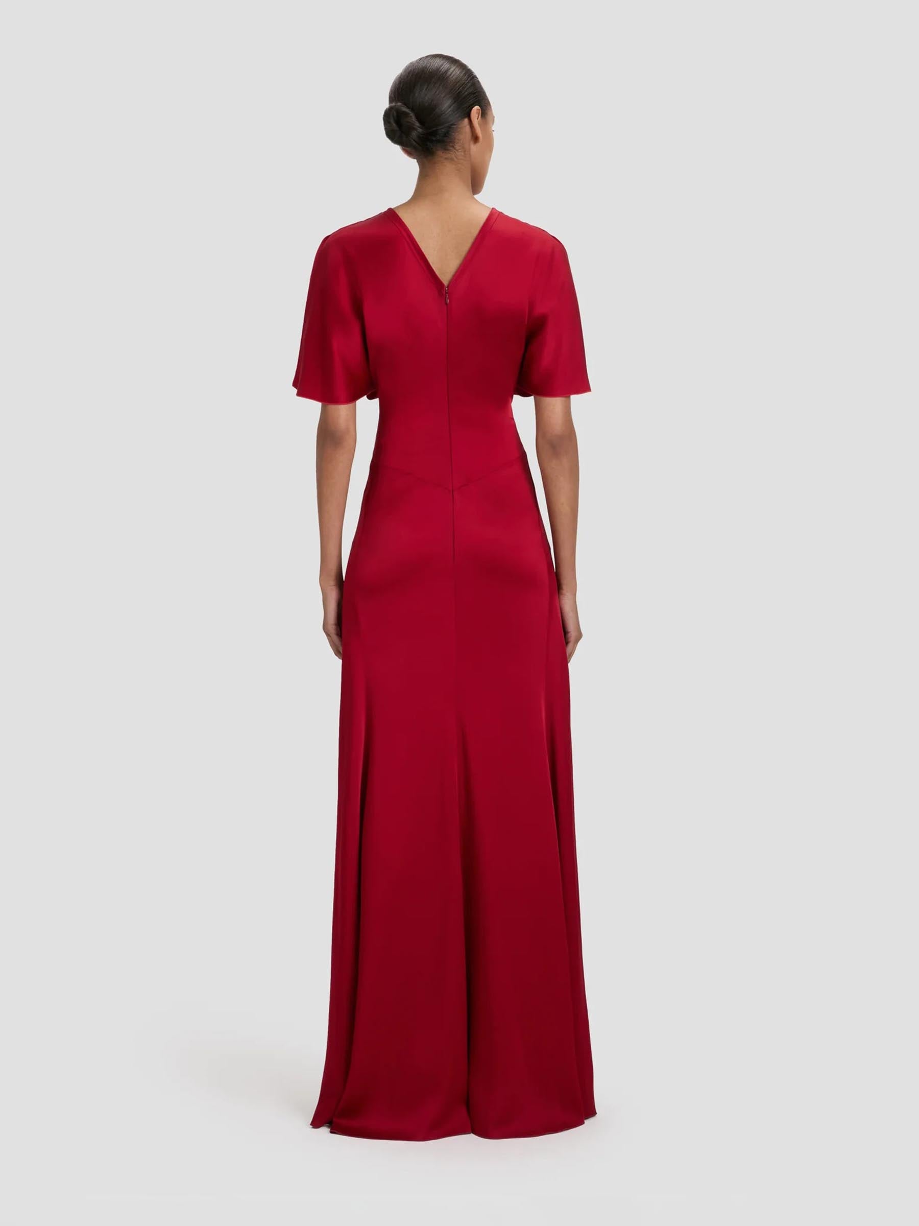 Victoria Beckham Mujer Barcelona Vestido Maxi Fruncido color Rojo sku 732-001584 02 - Foto 2
