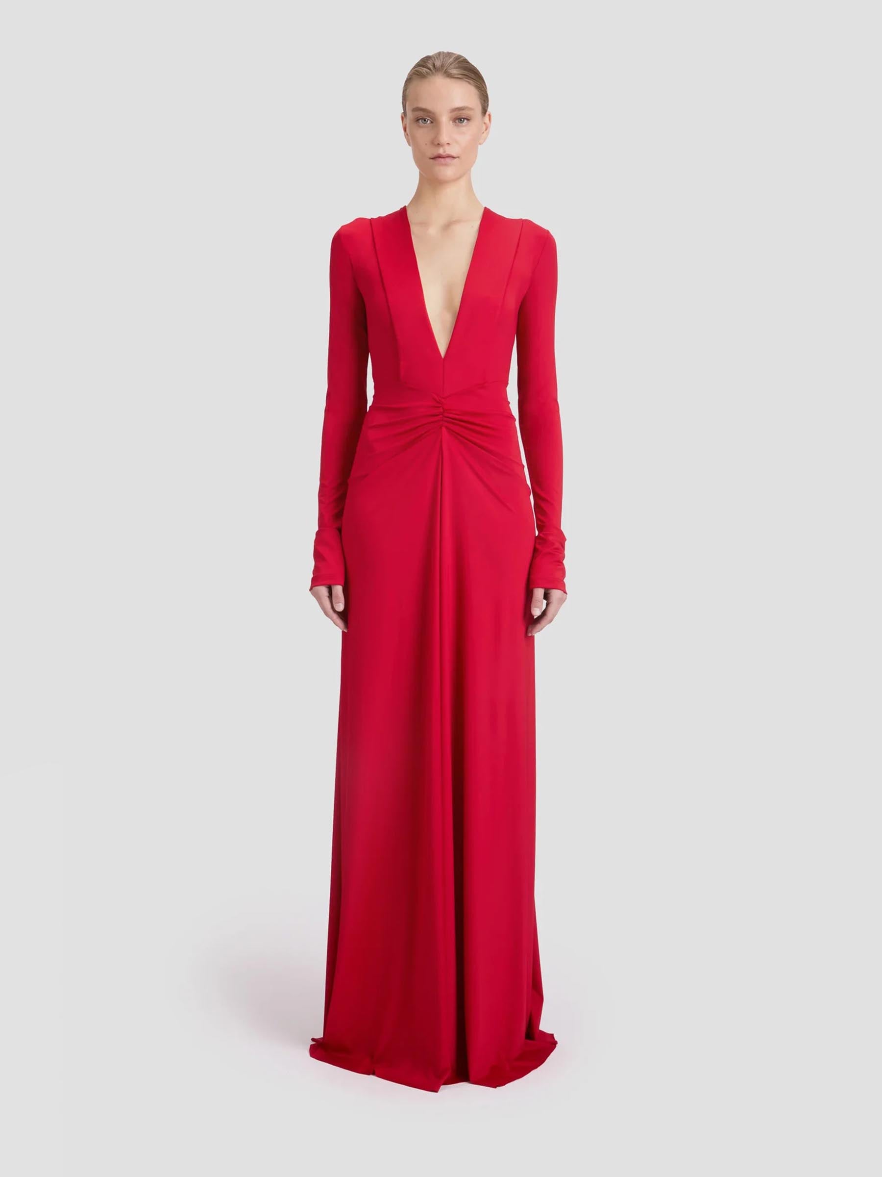 Victoria Beckham Mujer Barcelona Vestido Maxi Fluido color Rojo sku 732-001585 01 - Foto 1