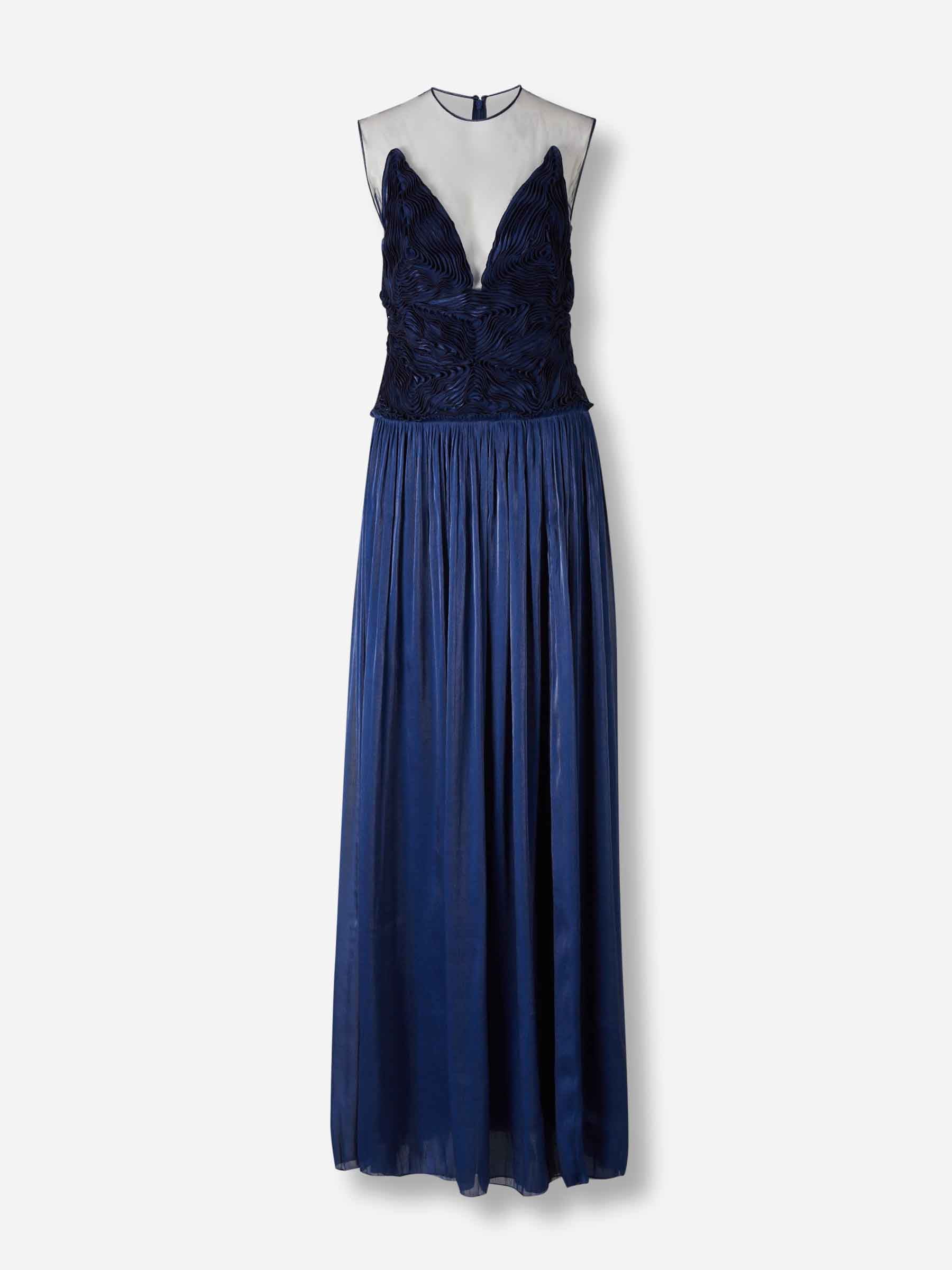 Costarellos Mujer Barcelona Vestido Maxi Drapeado color Azul Marino sku 732-001590 01 - Foto 1