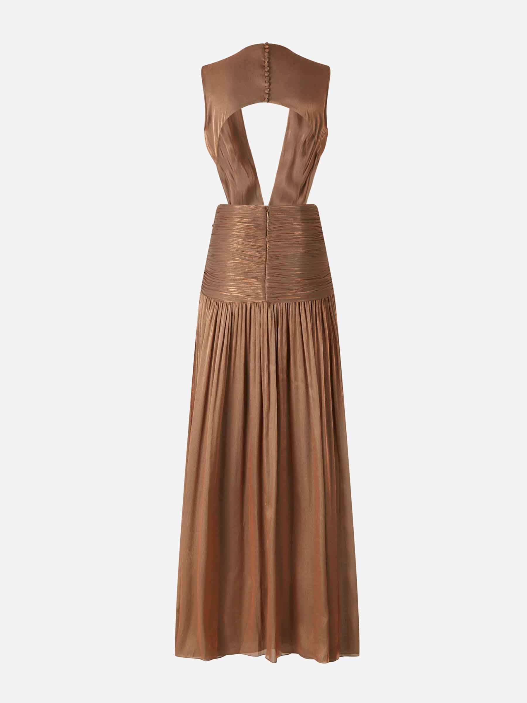 Costarellos Mujer Barcelona Vestido Maxi Silla color Naranja Oscuro sku 732-001592 01 - Foto 2
