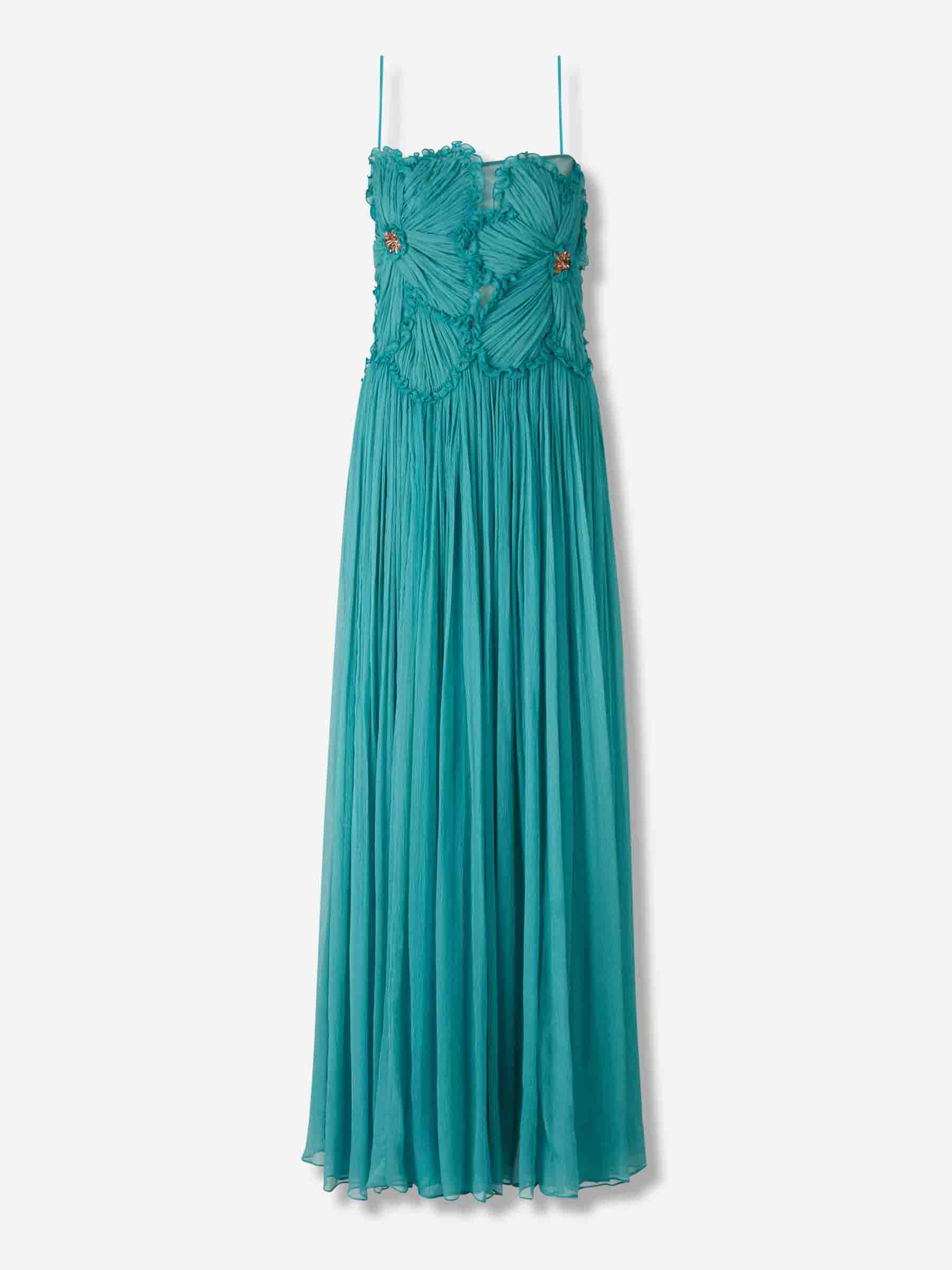 Costarellos Mujer Barcelona Vestido Maxi Adamaris color Azul Turquesa sku 732-001605 01 - Foto 1