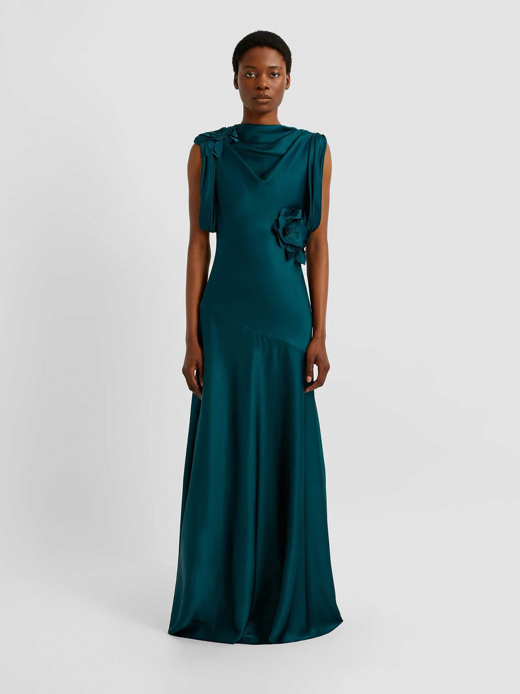 Erdem Mujer Barcelona Vestido Maxi Floral color Verde Oscuro sku 732-001606 01 - Foto 2