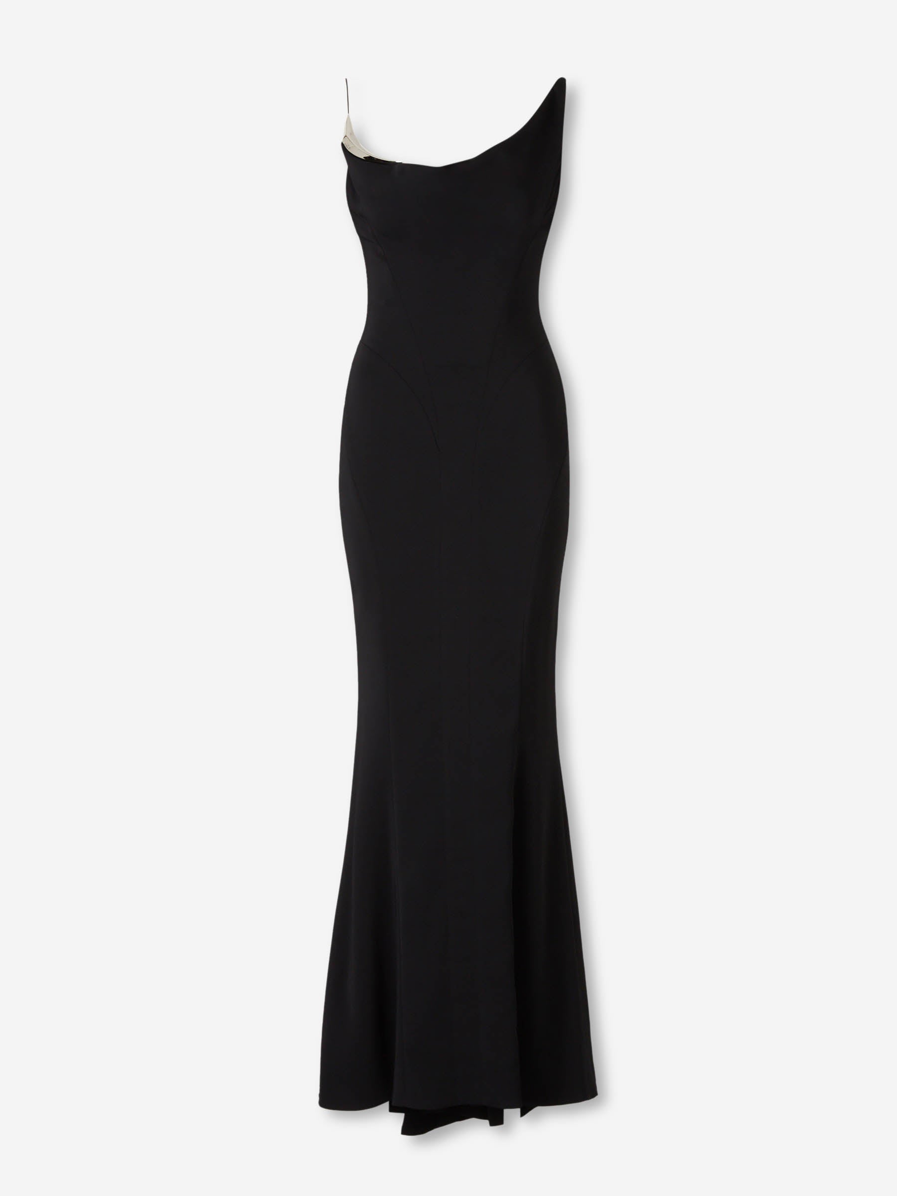 Mugler Mujer Barcelona Vestido Maxi Asimétrico color Negro sku 732-001607 01 - Foto 1