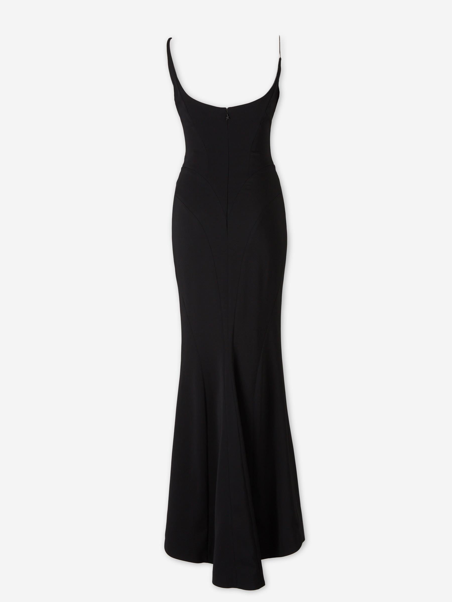 Mugler Mujer Barcelona Vestido Maxi Asimétrico color Negro sku 732-001607 01 - Foto 2