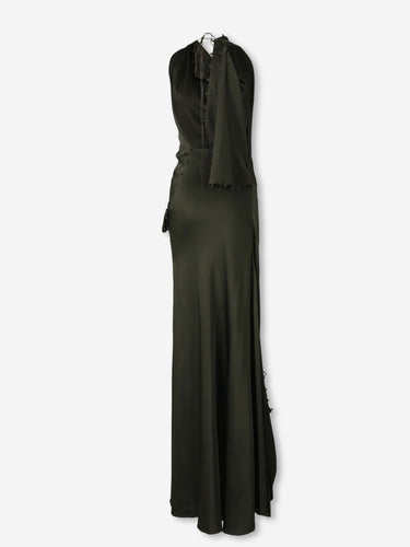 Victoria Beckham Mujer Barcelona Vestido Maxi Asimétrico color Verde Militar sku 732-001613 01 - Foto 2
