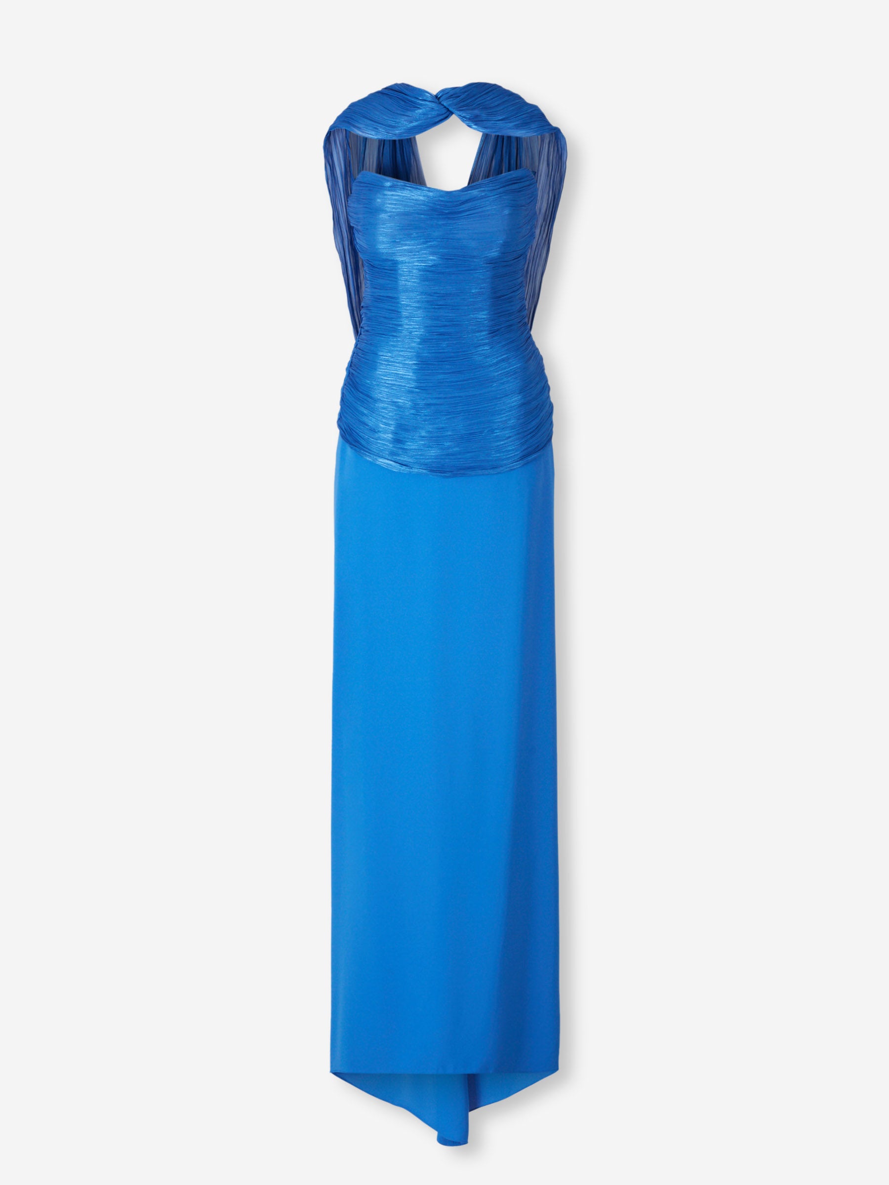 Marmar Halim Mujer Barcelona Vestido Maxi Plisado color Azul sku 732-001615 01 - Foto 1