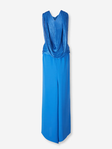 Marmar Halim Mujer Barcelona Vestido Maxi Plisado color Azul sku 732-001615 01 - Foto 2