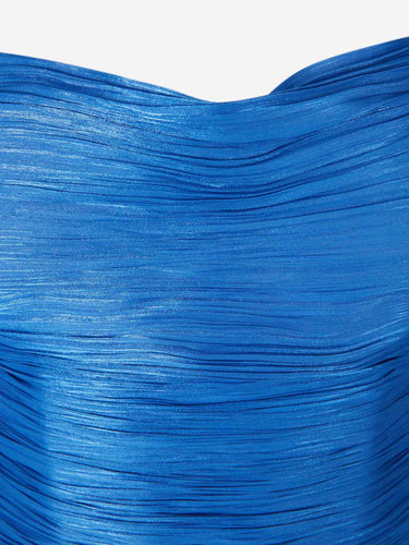 Marmar Halim Mujer Barcelona Vestido Maxi Plisado color Azul sku 732-001615 01 - Foto 3