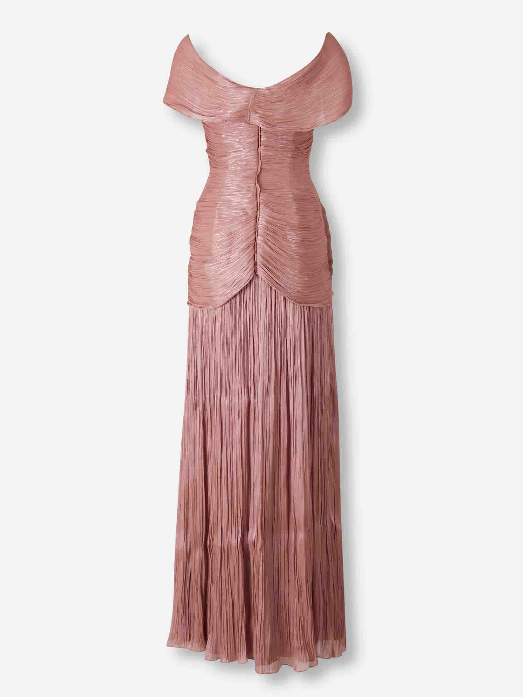 Marmar Halim Mujer Barcelona Vestido Maxi Drapeado color Rosa Envejecido sku 732-001618 01 - Foto 2