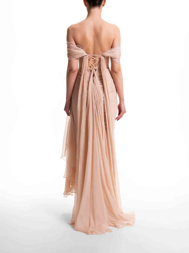 Maria Lucia Hohan Mujer Barcelona Vestido Maxi Dalia color Melocotón sku 732-001622 01 - Foto 4