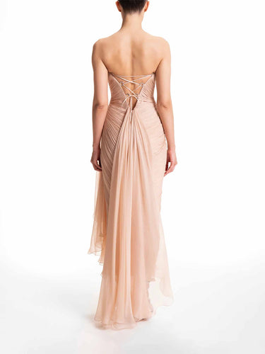 Maria Lucia Hohan Mujer Barcelona Vestido Maxi Jolie color Melocotón sku 732-001624 01 - Foto 4