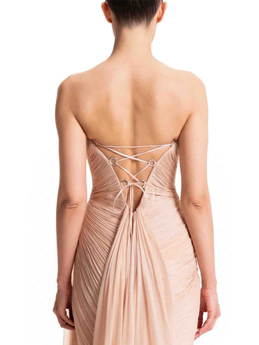 Maria Lucia Hohan Mujer Barcelona Vestido Maxi Jolie color Melocotón sku 732-001624 01 - Foto 5