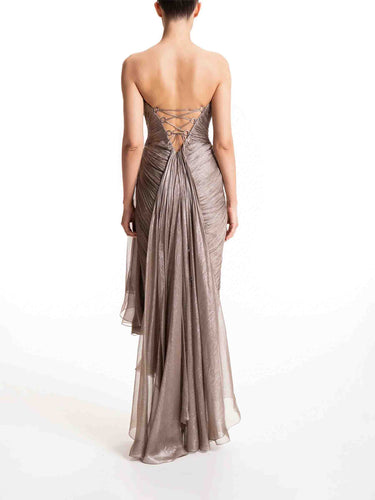 Maria Lucia Hohan Mujer Barcelona Vestido Maxi Jolie color Marrón Oscuro sku 732-001624 02 - Foto 4