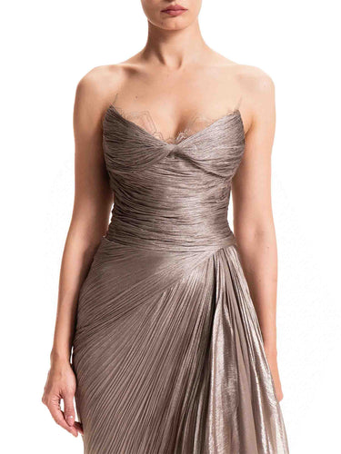 Maria Lucia Hohan Mujer Barcelona Vestido Maxi Jolie color Marrón Oscuro sku 732-001624 02 - Foto 5
