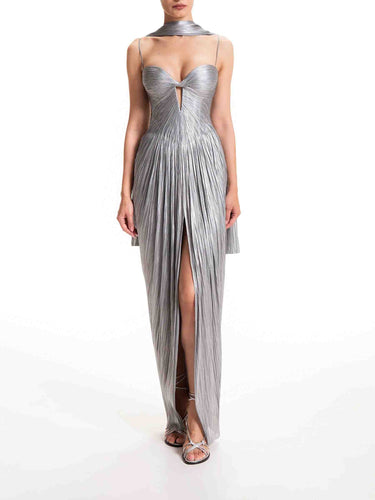 Maria Lucia Hohan Mujer Barcelona Vestido Maxi Tonia color Plateado sku 732-001625 01 - Foto 2