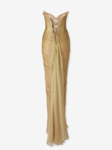 Maria Lucia Hohan Mujer Barcelona Vestido Maxi Carmen color Dorado sku 732-001626 01 - Foto 2