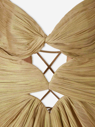 Maria Lucia Hohan Mujer Barcelona Vestido Maxi Carmen color Dorado sku 732-001626 01 - Foto 3