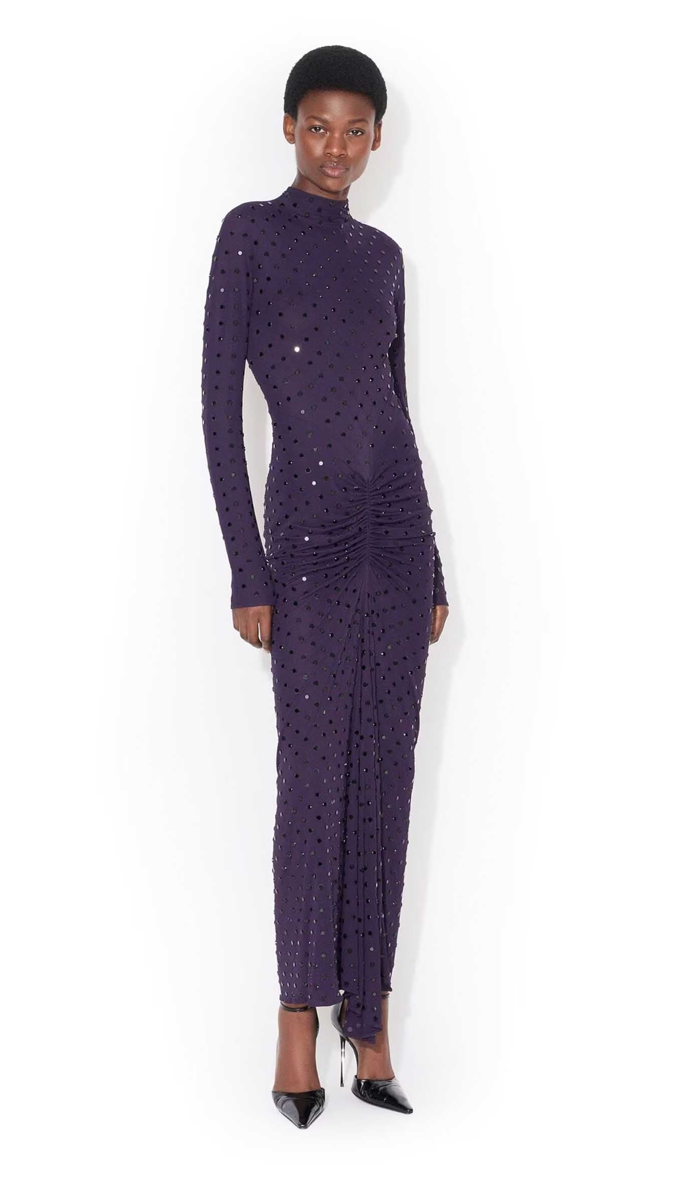 Alaïa  Barcelona Vestido Maxi Fluido color Violeta sku 732-001631 01 - Foto 2