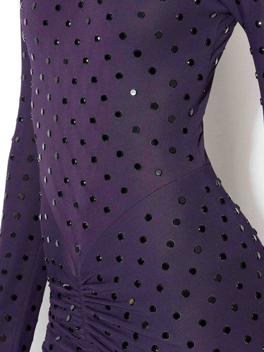 Alaïa  Barcelona Vestido Maxi Fluido color Violeta sku 732-001631 01 - Foto 4