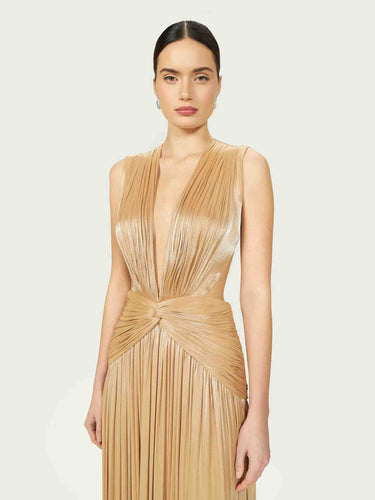 Costarellos Mujer Barcelona Vestido Maxi Silla color Beige sku 732-001633 03 - Foto 3