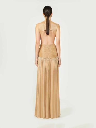 Costarellos Mujer Barcelona Vestido Maxi Silla color Beige sku 732-001633 03 - Foto 4