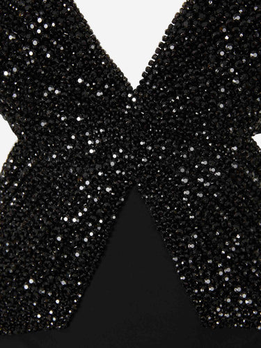 Costarellos Mujer Barcelona Vestido Maxi Pedrería color Negro sku 732-001634 01 - Foto 3