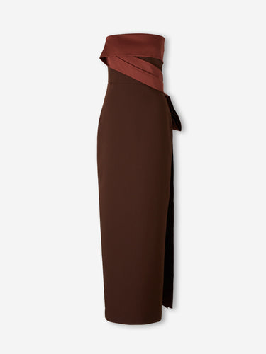 Roland Mouret Mujer Barcelona Vestido Maxi Drapeado color Burdeos sku 732-001643 01 - Foto 3