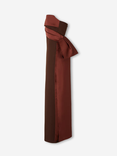 Roland Mouret Mujer Barcelona Vestido Maxi Drapeado color Burdeos sku 732-001643 01 - Foto 1