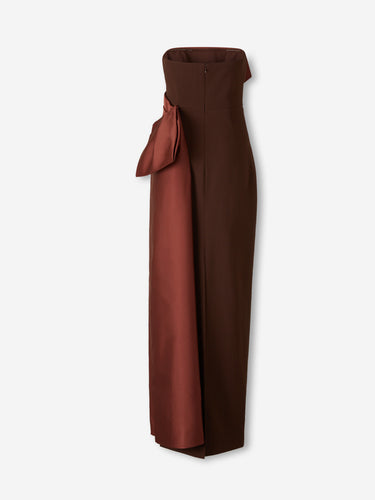 Roland Mouret Mujer Barcelona Vestido Maxi Drapeado color Burdeos sku 732-001643 01 - Foto 4