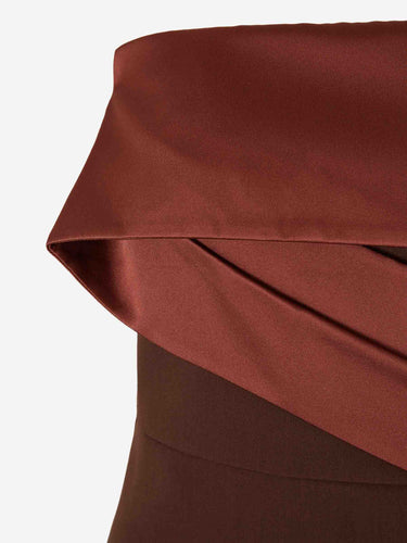 Roland Mouret Mujer Barcelona Vestido Maxi Drapeado color Burdeos sku 732-001643 01 - Foto 5